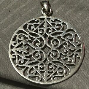 Elegant Silver Filigree Pendant